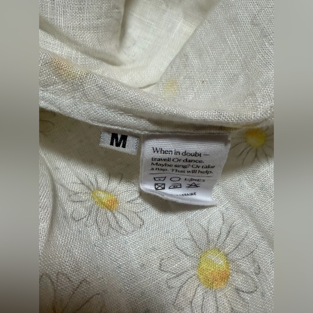 Sleeper Atlanta Daisy Print Linen Dress - Size Medium - Picture 9 of 10